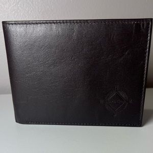 🖤 NEW Mens Black Leather Bi-Fold Wallet 🖤 Extra ID holder
